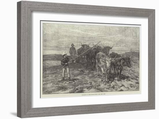 Ploughing on the Sussex Downs-Frank Dadd-Framed Giclee Print