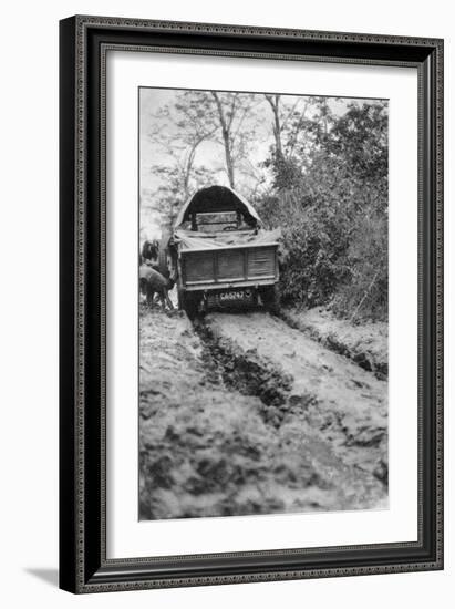 Ploughing Through Mud, Bulawayo to Dett, Southern Rhodesia, C1924-C1925-Thomas A Glover-Framed Giclee Print