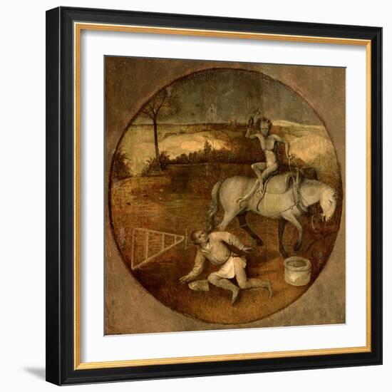 Ploughman Unhorsed by a Demon-Hieronymus Bosch-Framed Giclee Print