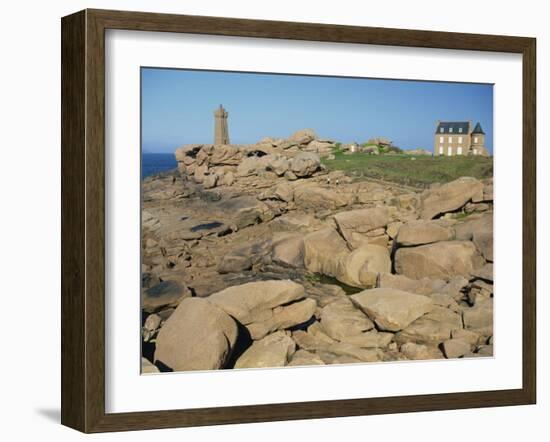 Ploumanach, on the Cote De Granit Rose, on the Cotes D'Amor, Brittany, France-David Hughes-Framed Photographic Print