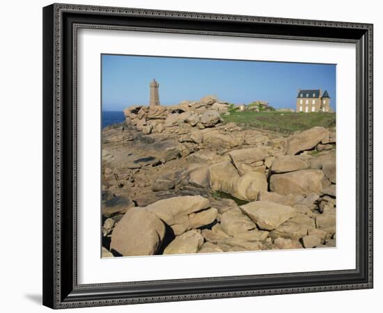 Ploumanach, on the Cote De Granit Rose, on the Cotes D'Amor, Brittany, France-David Hughes-Framed Photographic Print