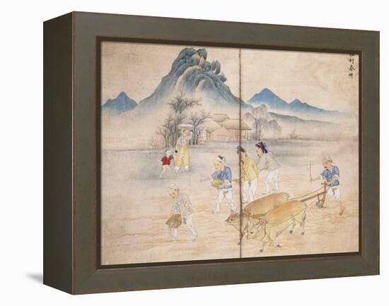 Plowing a Field-Kim Junkeun-Framed Premier Image Canvas