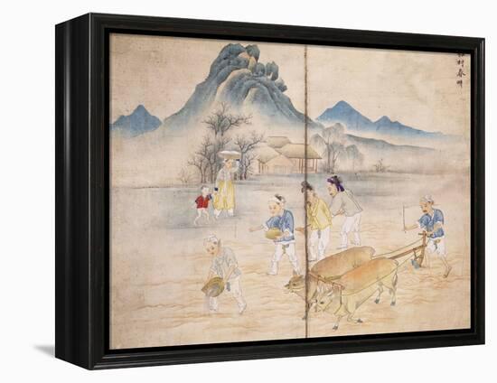 Plowing a Field-Kim Junkeun-Framed Premier Image Canvas