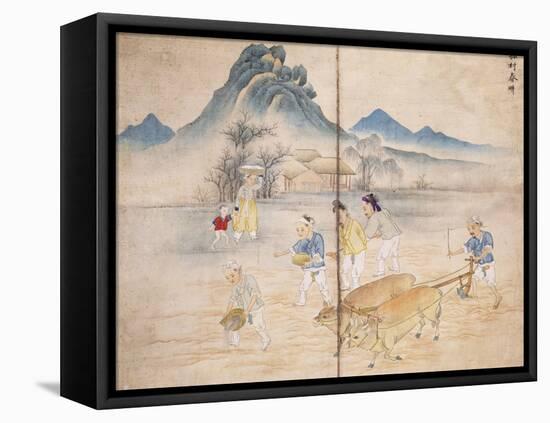 Plowing a Field-Kim Junkeun-Framed Premier Image Canvas