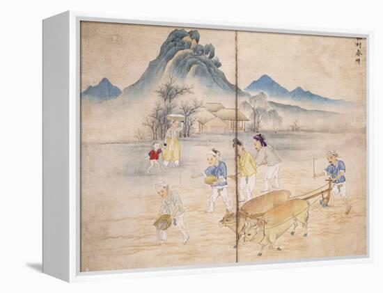 Plowing a Field-Kim Junkeun-Framed Premier Image Canvas