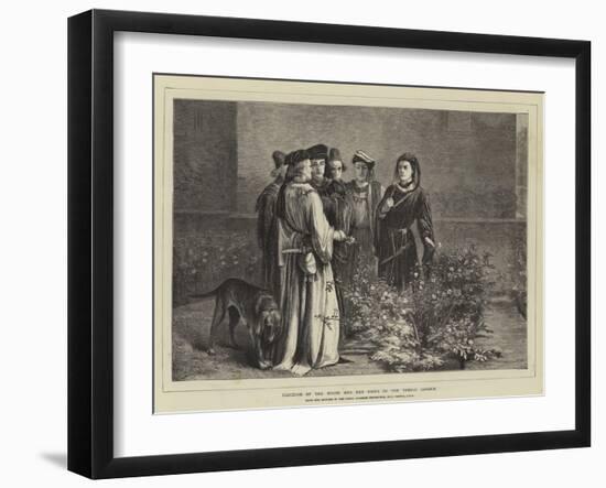 Plucking of the White and Red Roses in the Temple Garden-John Pettie-Framed Giclee Print