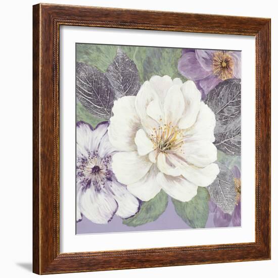 Plum and Lavender Garden 1-Colleen Sarah-Framed Art Print