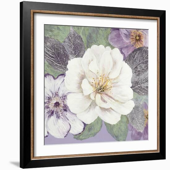 Plum and Lavender Garden 1-Colleen Sarah-Framed Art Print