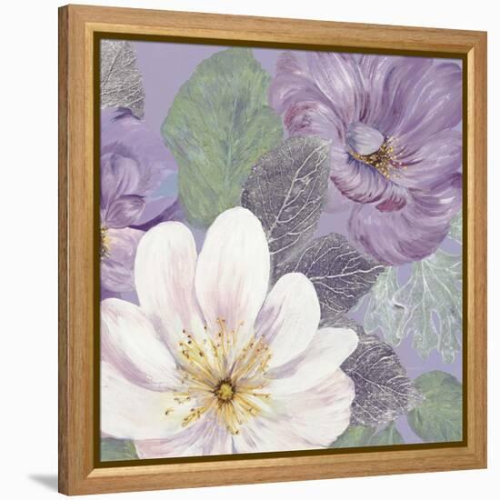 Plum and Lavender Garden 2-Colleen Sarah-Framed Stretched Canvas