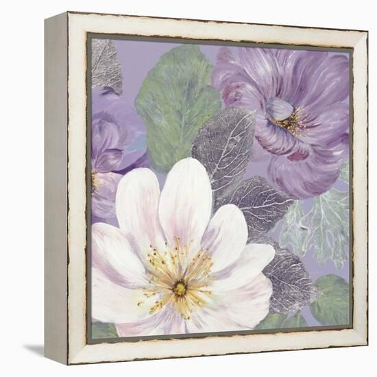 Plum and Lavender Garden 2-Colleen Sarah-Framed Stretched Canvas