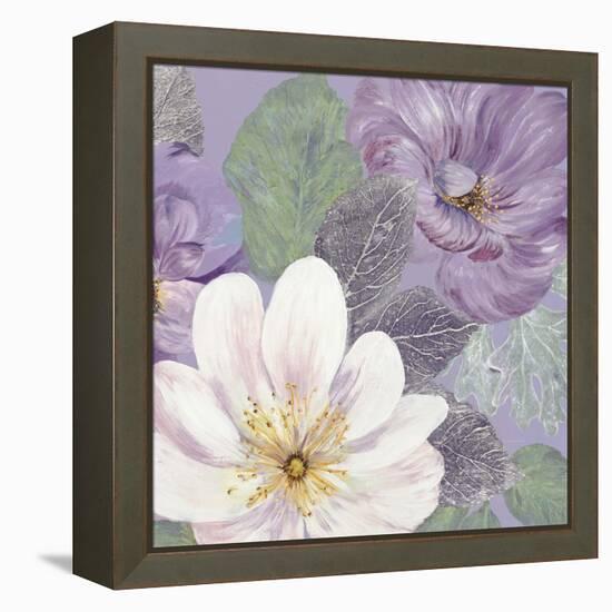 Plum and Lavender Garden 2-Colleen Sarah-Framed Stretched Canvas