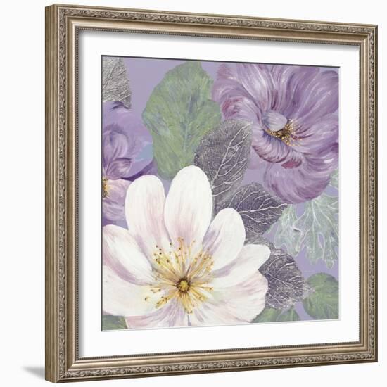 Plum and Lavender Garden 2-Colleen Sarah-Framed Art Print