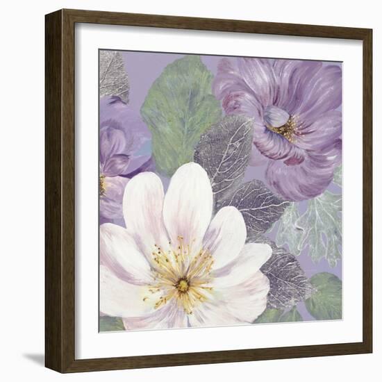 Plum and Lavender Garden 2-Colleen Sarah-Framed Art Print