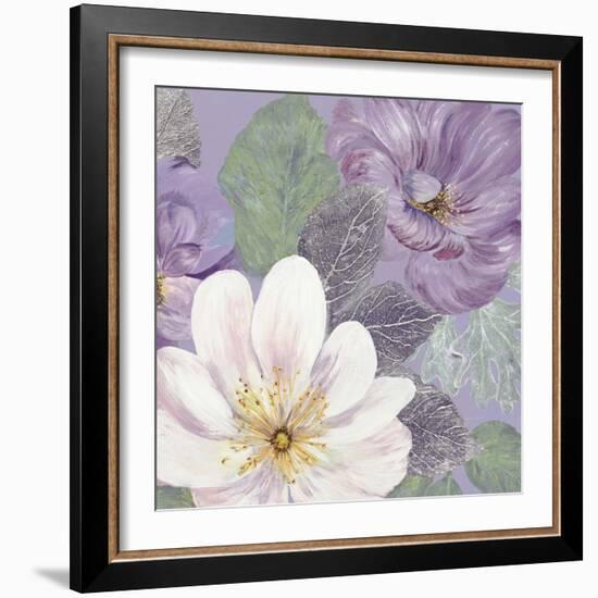 Plum and Lavender Garden 2-Colleen Sarah-Framed Art Print