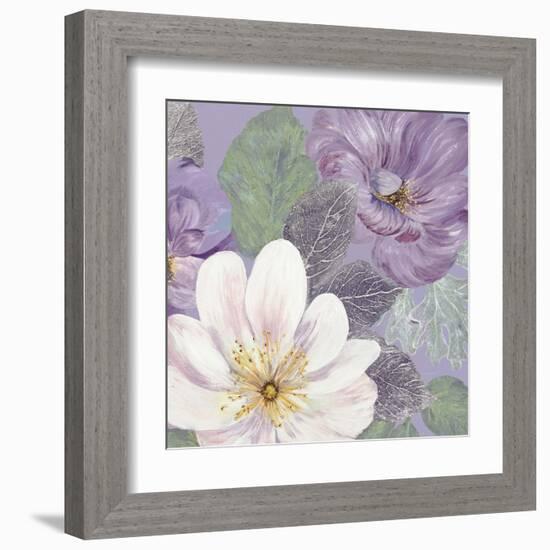 Plum and Lavender Garden 2-Colleen Sarah-Framed Art Print