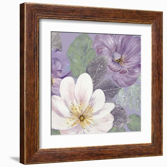 Plum and Lavender Garden 2-Colleen Sarah-Framed Art Print