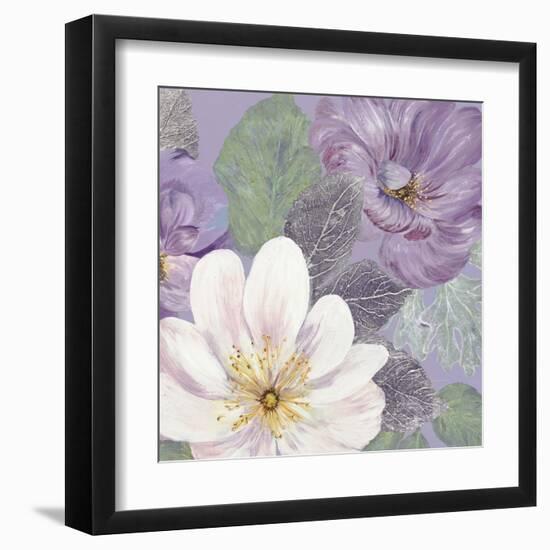 Plum and Lavender Garden 2-Colleen Sarah-Framed Art Print