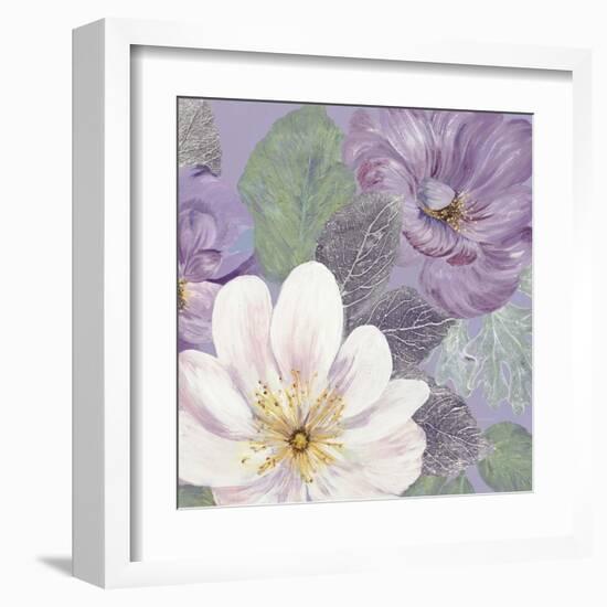 Plum and Lavender Garden 2-Colleen Sarah-Framed Art Print