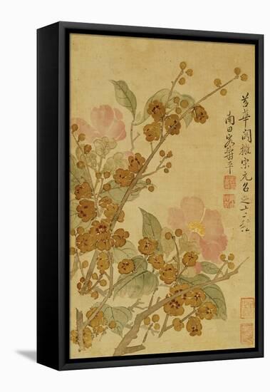 Plum Blossom and Camelias-Yun Shouping-Framed Premier Image Canvas