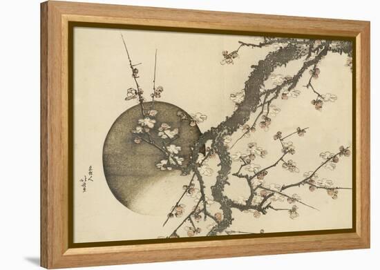 Plum Blossom and the Moon from the Book Mount Fuji in Spring (Haru No Fuji), C.1803-Katsushika Hokusai-Framed Premier Image Canvas