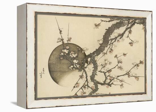 Plum Blossom and the Moon from the Book Mount Fuji in Spring (Haru No Fuji), C.1803-Katsushika Hokusai-Framed Premier Image Canvas