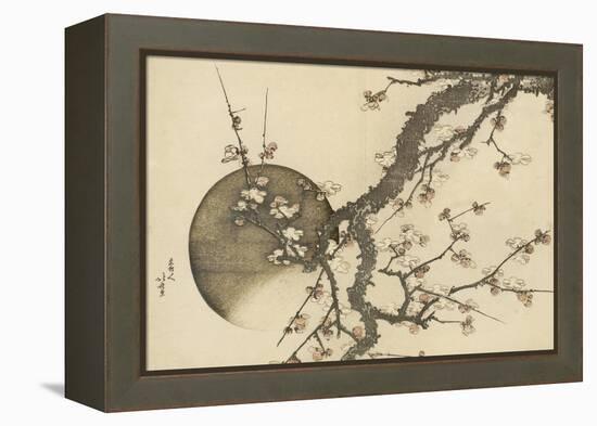 Plum Blossom and the Moon from the Book Mount Fuji in Spring (Haru No Fuji), C.1803-Katsushika Hokusai-Framed Premier Image Canvas