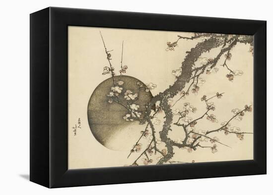 Plum Blossom and the Moon from the Book Mount Fuji in Spring (Haru No Fuji), C.1803-Katsushika Hokusai-Framed Premier Image Canvas