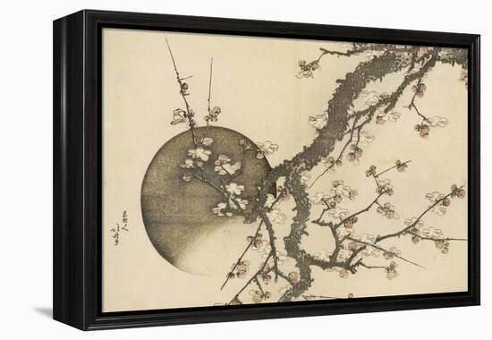 Plum Blossom and the Moon from the Book Mount Fuji in Spring (Haru No Fuji), C.1803-Katsushika Hokusai-Framed Premier Image Canvas