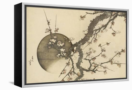 Plum Blossom and the Moon from the Book Mount Fuji in Spring (Haru No Fuji), C.1803-Katsushika Hokusai-Framed Premier Image Canvas