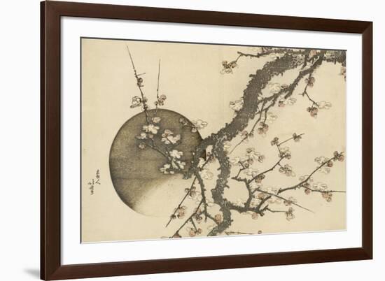 Plum Blossom and the Moon from the Book Mount Fuji in Spring (Haru No Fuji), C.1803-Katsushika Hokusai-Framed Giclee Print