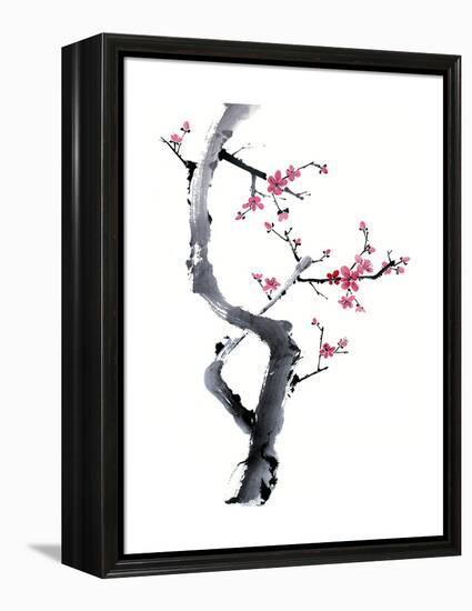 Plum Blossom Branch I-Nan Rae-Framed Stretched Canvas