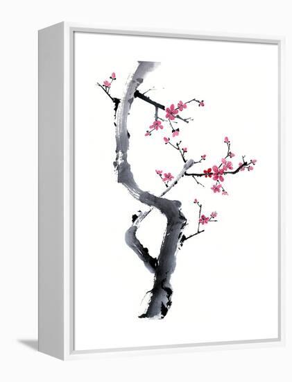 Plum Blossom Branch I-Nan Rae-Framed Stretched Canvas