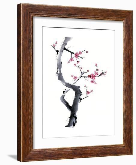 Plum Blossom Branch I-Nan Rae-Framed Premium Giclee Print