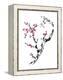 Plum Blossom Branch II-Nan Rae-Framed Stretched Canvas