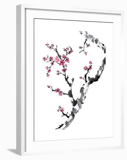 Plum Blossom Branch II-Nan Rae-Framed Art Print