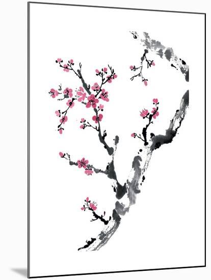 Plum Blossom Branch II-Nan Rae-Mounted Art Print