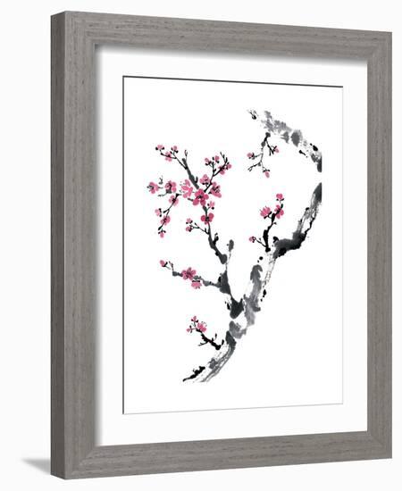 Plum Blossom Branch II-Nan Rae-Framed Art Print