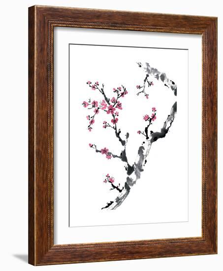 Plum Blossom Branch II-Nan Rae-Framed Art Print