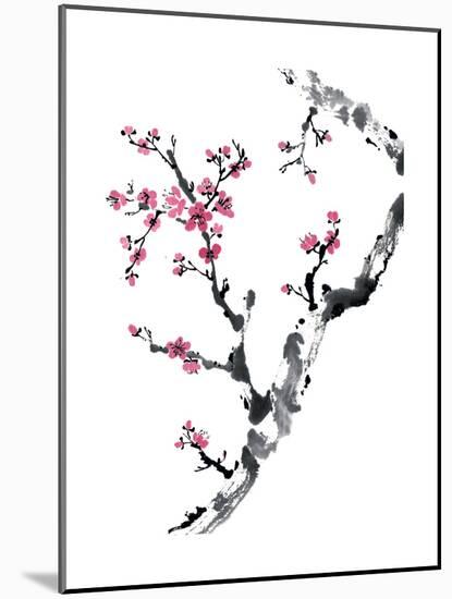 Plum Blossom Branch II-Nan Rae-Mounted Art Print