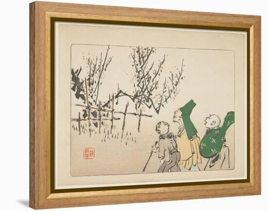 Plum Blossoms, C. 1877-Shibata Zeshin-Framed Premier Image Canvas