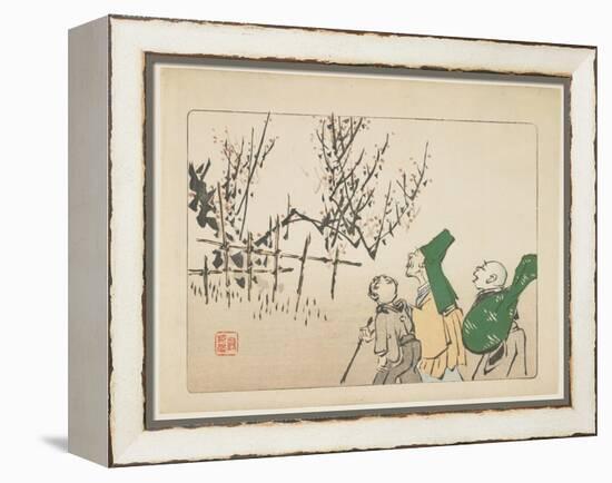 Plum Blossoms, C. 1877-Shibata Zeshin-Framed Premier Image Canvas