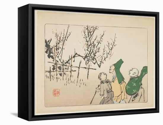 Plum Blossoms, C. 1877-Shibata Zeshin-Framed Premier Image Canvas