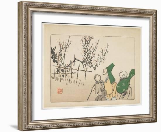 Plum Blossoms, C. 1877-Shibata Zeshin-Framed Giclee Print