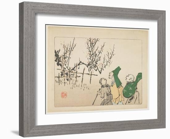 Plum Blossoms, C. 1877-Shibata Zeshin-Framed Giclee Print