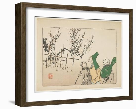 Plum Blossoms, C. 1877-Shibata Zeshin-Framed Giclee Print