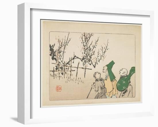 Plum Blossoms, C. 1877-Shibata Zeshin-Framed Giclee Print