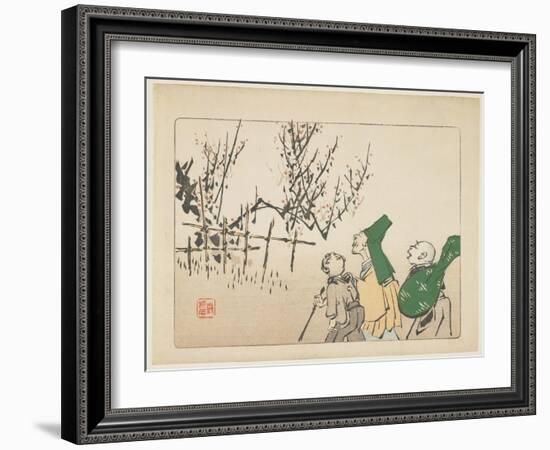 Plum Blossoms, C. 1877-Shibata Zeshin-Framed Giclee Print