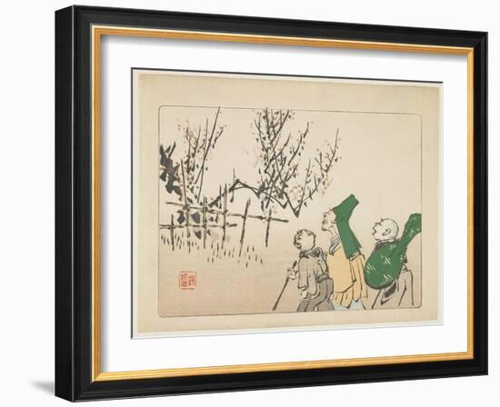 Plum Blossoms, C. 1877-Shibata Zeshin-Framed Giclee Print