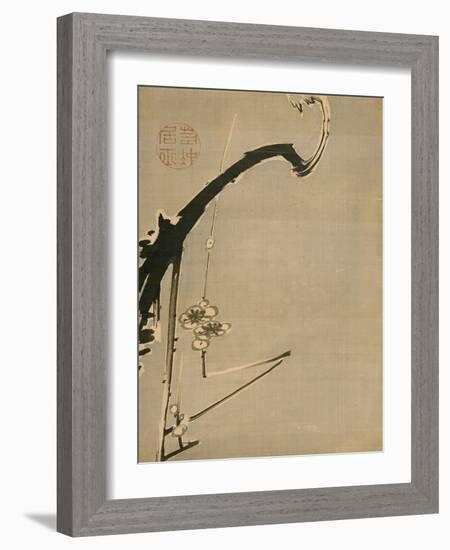 Plum Blossoms - Jakuchu, Ito (1716-1800) - 18Th Century - Watercolour and Ink on Paper - 34,8X26,2-Ito Jakuchu-Framed Giclee Print