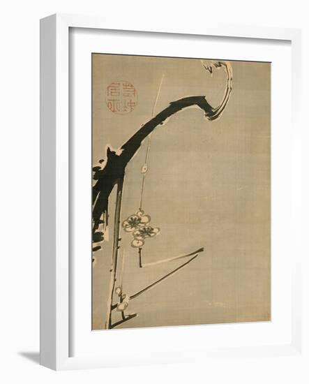 Plum Blossoms - Jakuchu, Ito (1716-1800) - 18Th Century - Watercolour and Ink on Paper - 34,8X26,2-Ito Jakuchu-Framed Giclee Print